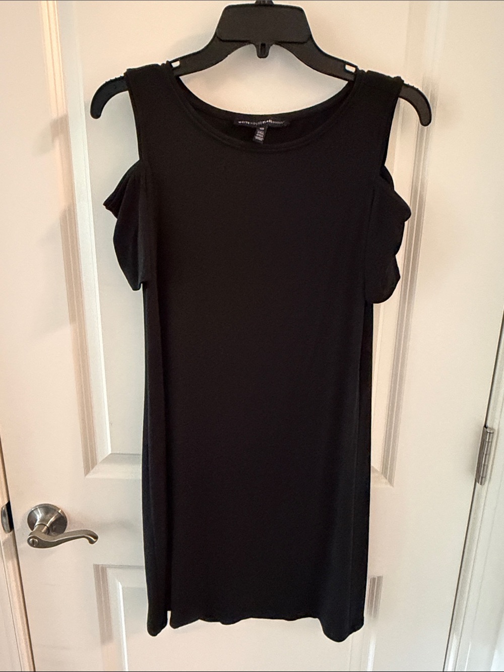 White House Black Market Black Cold-Shoulder Mini Dress